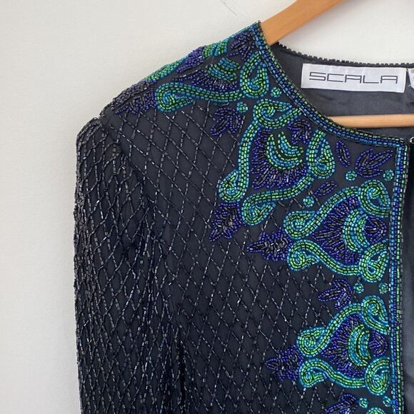 Vintage Silk Beaded Open Top - Picture 7 of 17